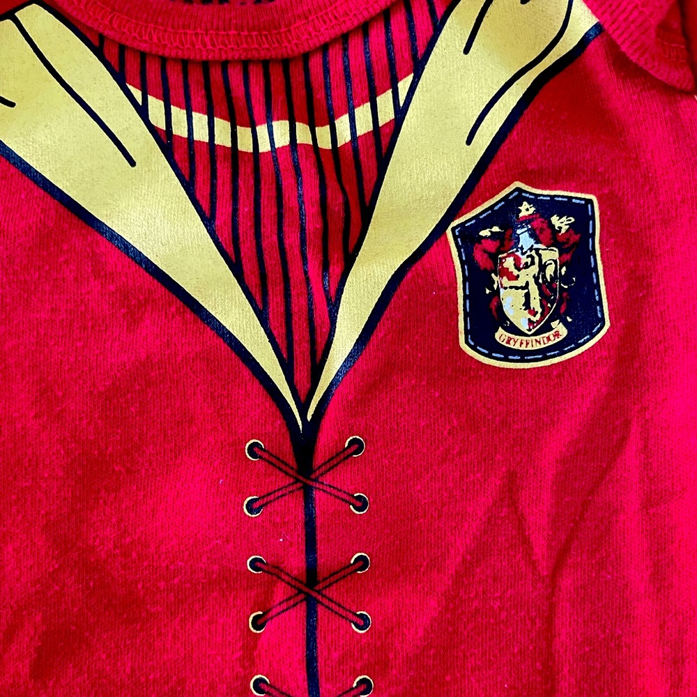 3-6 month Gryffindor Quidditch Bodysuit/Onesie